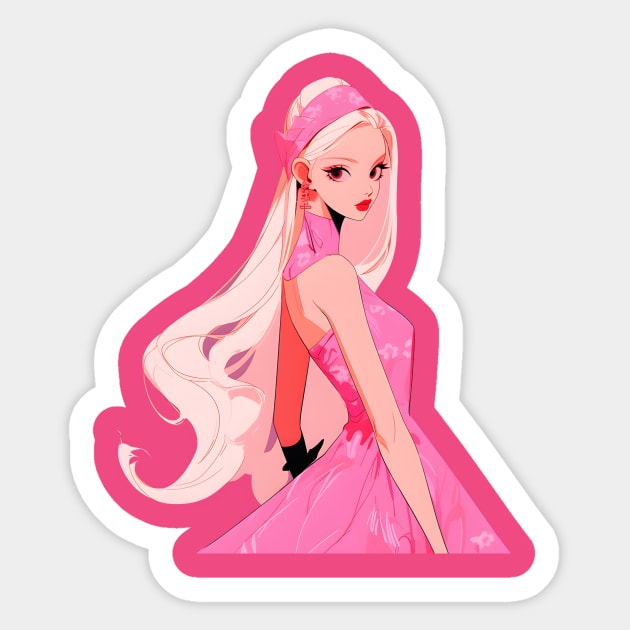 Barbie Style Pink Sticker by UKnowWhoSaid